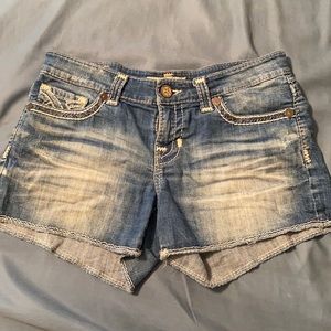 Woman’s blue Jean shorts